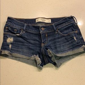 Jean shorts. Abercrombie and Fitch size 0